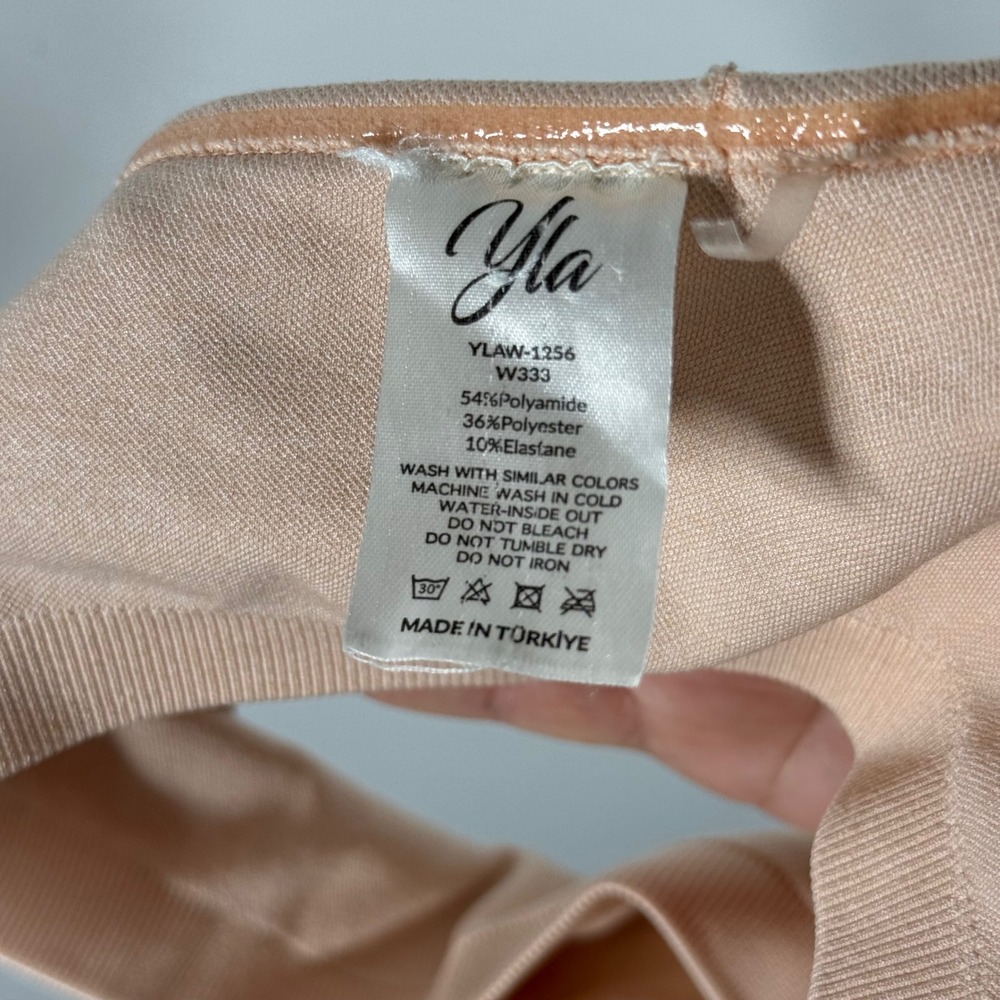 YoungLA Logo Bandeau Bra Peach Small - Picture 5 of 5